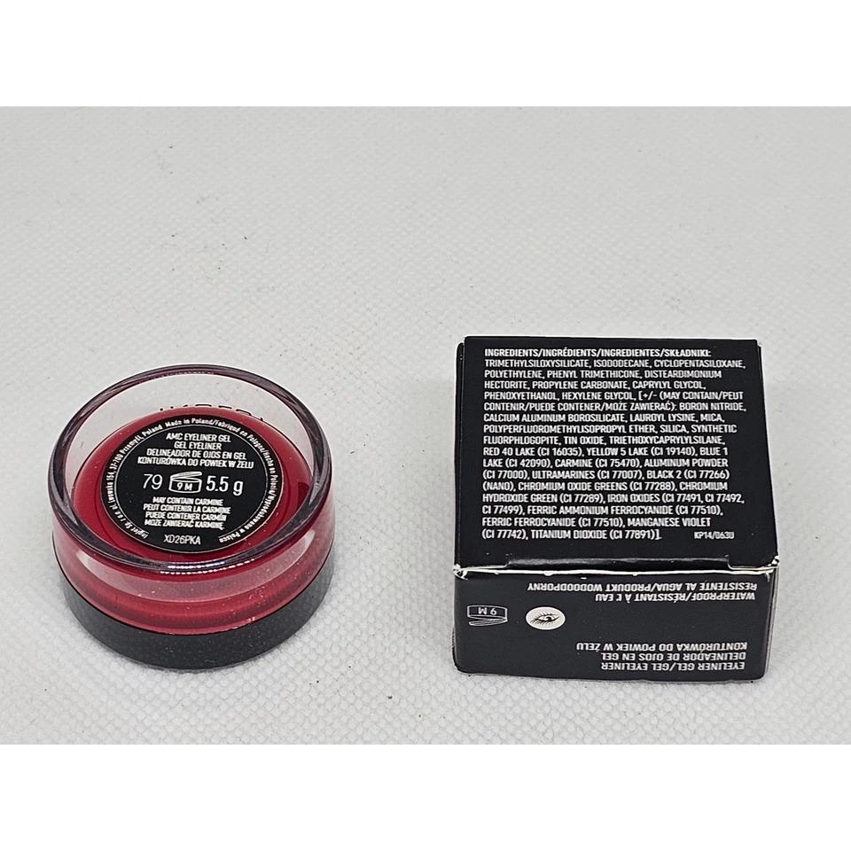 Inglot AMC Gel Eyeliner #79 Red 5.5g / 0.19oz - Long-Lasting Waterproof Formula - Image 2 of 4