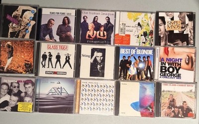 15 CD Lot 80s Pop New Wave Synth. Tears For Fears, Men At Work, Human League,
