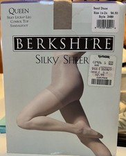 Berkshire Ultra Sheer Leg Size 1X-2X Queen Sand Dune No Control Top Sandalfoot