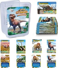 Dinosaur Flash Cards, 42 PCS Collectible Dinosaur Trading Cards for Kids, Prehis