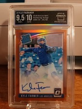 2018 Panini Donruss Optic Orange Prizm 09 /60 Kyle Farmer #RRS-KF RC Braves