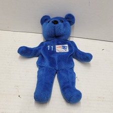 Salvinos Bammers Drew Bledsoe 11 New England Patriots Blue Plush Bear NFL 1998