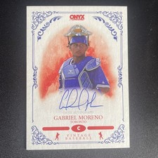 2022 Onyx Vintage Baseball Base Auto Blue Ink #VA-GM Gabriel Moreno - Toronto
