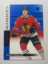 2019-20 SP Rookie Authentics Adam Boqvist Blue Rookie #102 Chicago Blackhawks 🏒
