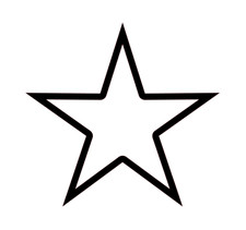 Star Outline Sticker PICK SIZE COLOR Vinyl Decal Wall Window Car Military Phone