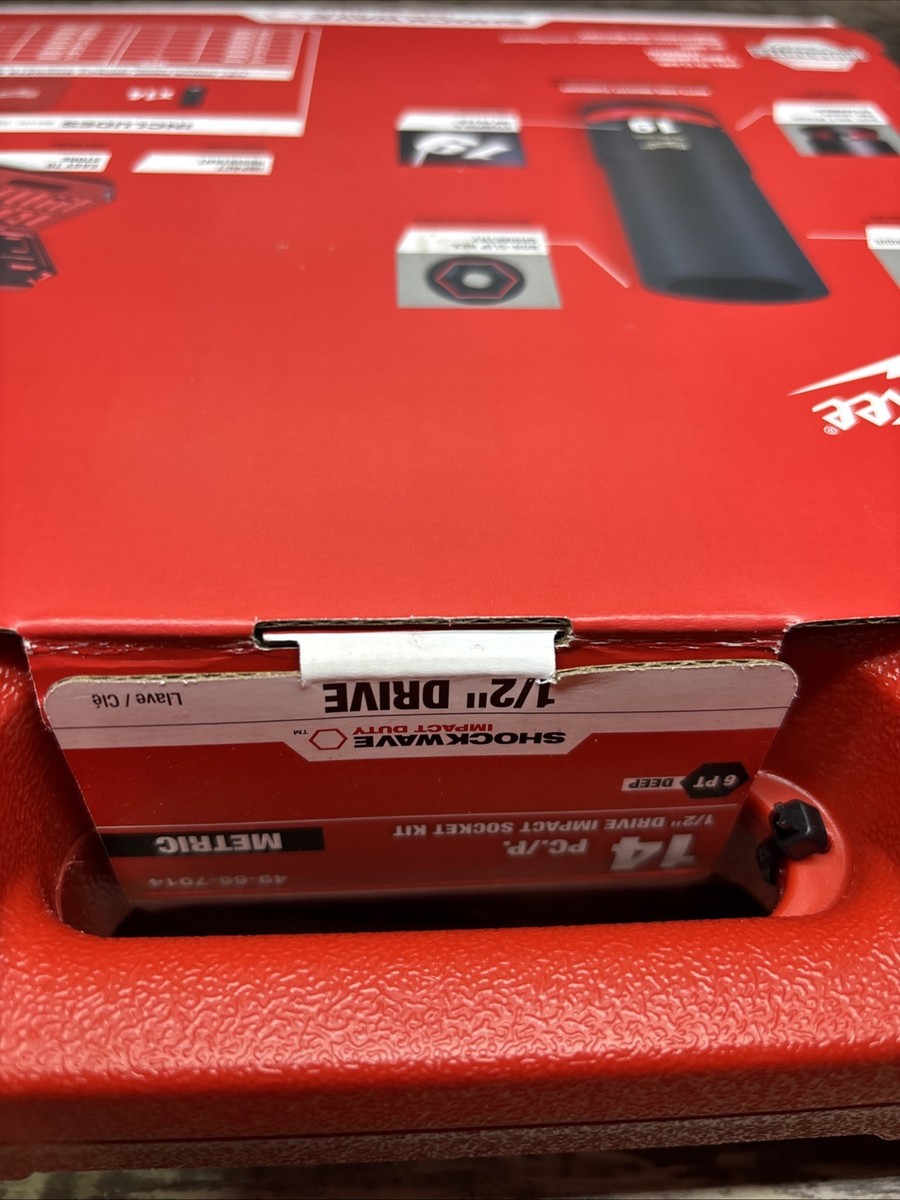 Milwaukee 49-66-7014 Shockwave Impact Duty Drive Sockets - Set of