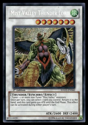 Yugioh Mist Valley Thunder Lord HA02-EN060 Secret Rare 1st Edition NM