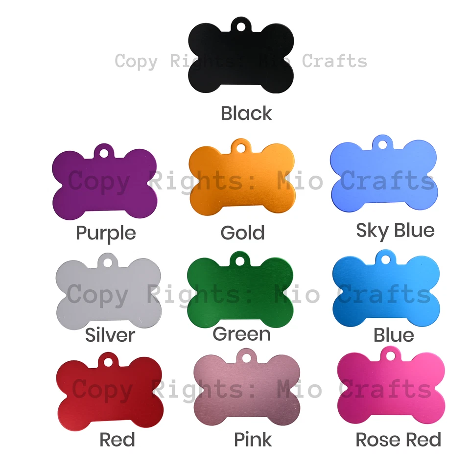 Etiquetas personalizadas grabadas personalizadas para perros mascotas identificación grabada perro gato etiqueta AMBOS LADOS Foto 3 de 4