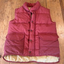 Vintage 80’s Columbia Puffer Pink Vest Women’s Pockets Size Small USA Made