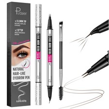 2-in-1 Dual Ended Microblading Eyebrow Pen  Eyebrow Brush, Waterproof 2-Fork...