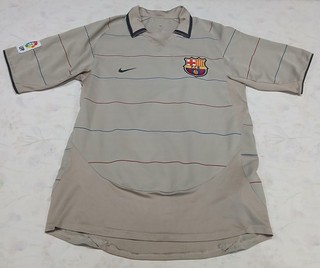 Vintage Barcelona 2003/04 Nike #7 LARSSON Men's Size S Away Football Shirt Spain