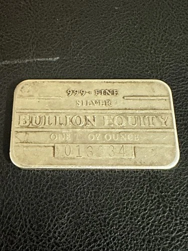 Bullion Equity Bar-National Refiners & Assayers US 1 oz. .999 Fine Silver