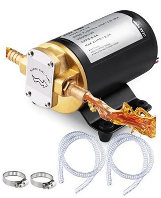 12V Oil Extractor Pump, 3.2GPM Electric Gear Oil Pump, Self Priming Fluid 