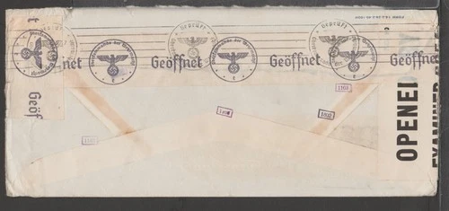 ✔️ USA WWII 1940. RARE COVER NAZI CENSORSHIP