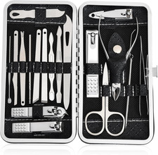 19 in 1 Manicure Set Nail Clippers Kit, Professional Stainless Steel Grooming