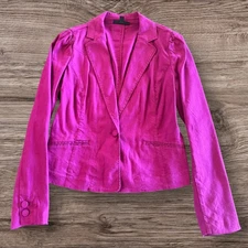 INC Womens Linen Blazer Magenta Size XS New Without Tags Fall, Spring, Summer