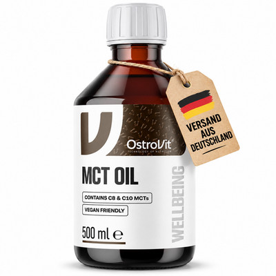 MCT Öl 500ml C8 C10 Kokos MCT Oil Vegan Ketogene Ernährung Ostrovit Lab Tested