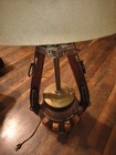 Antique Wagon Wheel Hub Wood Iron Lamp — photo 2