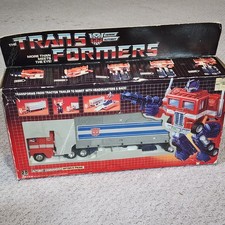 1984 Hasbro Transformers G1 Optimus Prime w  Box-Early Version Gray Parts