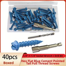 Blue Coated Hex Head Screw for Masonry Concrete Brick and Gypsum Fixing