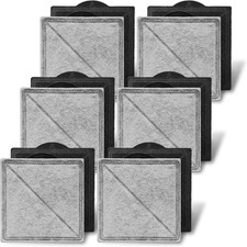 Cat Water Fountain Replacement Charcoal Filter Square, Pack of 12 | Compatible w