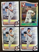 Bowman & Chrome JACKSON JOBE 4-card ROOKIE lot w/ Mojo Refractor insert!
