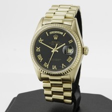 Rolex Day-Date Ref. 18038 18KYG 36mm Black Dial Men's Watch #W321855-1