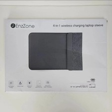 ENZZONE 4-in-1 Laptop Sleeve with Wireless Charging  Desk Pad 15"-16" 