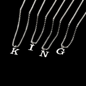 Personlized Initial Pendant Necklace In Sterling Silver