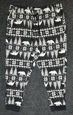 Old Navy Gray Polar Bears Flannel Jogger Pajama Pants Sleep Lounge Men XL