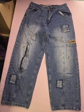 Paco Baggy Men's Skater Jeans Vintage, Size 32x30, Y2K Logo Embroidered