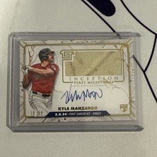 2024 Topps Inception Kyle Manzardo First Milestones On Card Auto /99 1st MLB hit