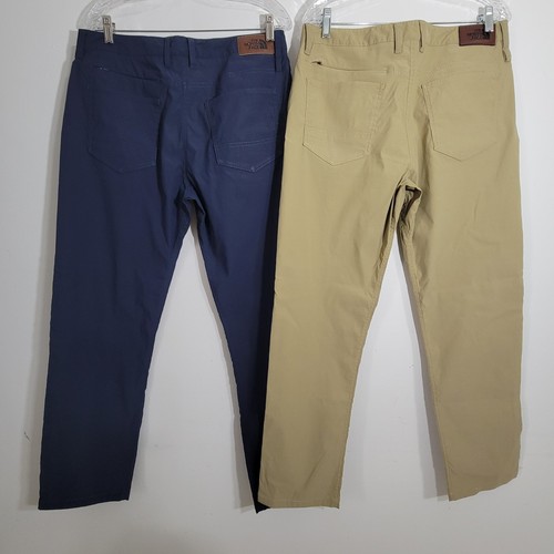 X2 THE NORTH FACE men's Pants 5-Pocket Size 34 navy blue & Kaki hiking casual - Picture 5 of 15