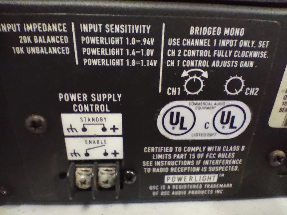 QSC Powerlight 1.4 Amplifier Professional Audio Amplifier - Image 4 of 4