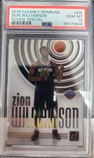 2019-20 Panini Clearly Donruss Rookie Special Zion Williamson #ZW PSA 10