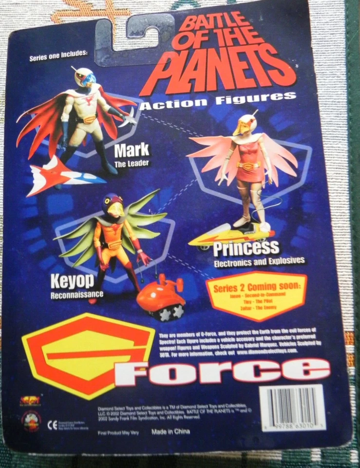 Figura de acción G Force, Battle of the Planets, Keyop, Serie Uno, nueva en paquete. Foto 2 de 2