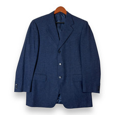 Canali Men's Size 50R Blazer Sport Coat Blue 100 Pure Wool 3-Button Jacket