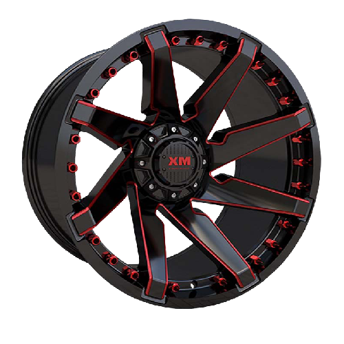 (4) FOUR 24'' XTREME MUDDER XM301 24X12 5LUG OFF ROAD WHEEL RIM BLACK