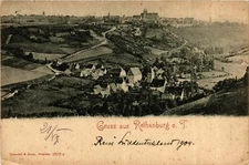 Old postcard postcard Rothenburg - total view GERMANY (918583)