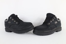 Vintage 90s Lugz Boots Mens 9 Distressed Ballistic Nylon Oxford Shoes Black