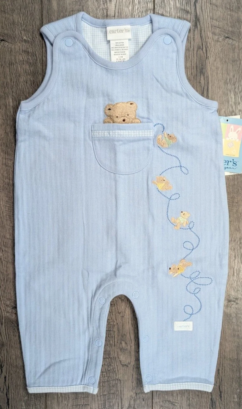 New Baby Boy Clothes Vintage Carter's 3-6 Month Just One Year Bear Outfit