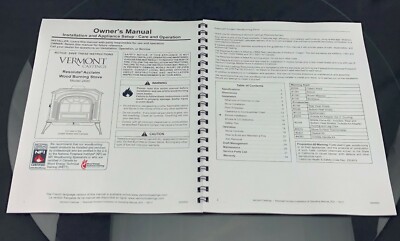 Vermont Castings Resolute Acclaim Model 2490 Owners Manual for Wood Stove |  eBay
