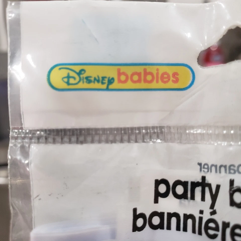 Banner Fiesta Feliz Primer Cumpleaños Disney Bebés De Colección 20"x54" NUEVO en Paquete SELLADO Foto 4 de 4