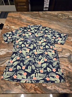 Con.struct Preformance Polo XL Quick Dry Shirt Camp All Over Print NWT Lot Of 2