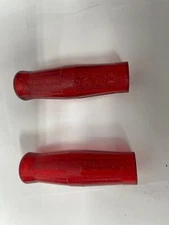 Kawasaki Vintage style red Metal flake coke bottle street Grips 7/8" 130MM