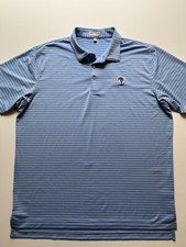 Peter Millar Summer Comfort Polo Shirt Mens XL Striped Golf Embroidered READ