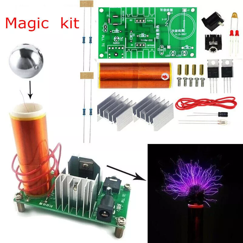 DIY Kit Mini Tesla Coil Plasma Speaker Set Electronic Field Music Project P  F Jf