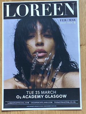 LOREEN Concert poster - Glasgow 2025 live music band show tour - Gig memorabilia