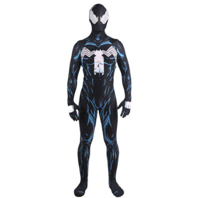 Venom Spider-Man Symbiote Jumpsuit Spiderman Cosplay Costume For Adult & Kids