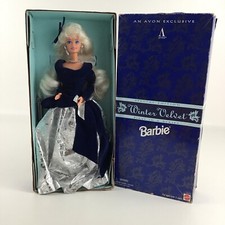 Barbie Doll Winter Velvet Special Edition Collectible Fashion Avon Mattel 1995
